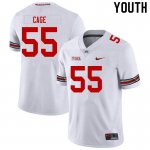 NCAA Ohio State Buckeyes Youth #55 Jerron Cage White Nike Football College Jersey AFN7645CX